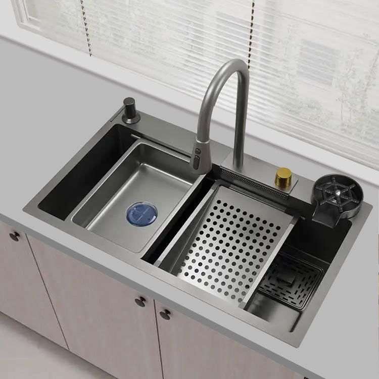 bồn rửa nhà bếp có máy trạm